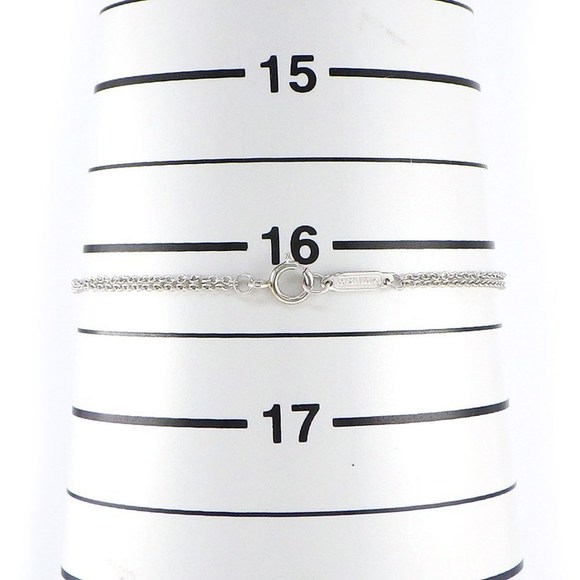 Tiffany Double Chain Solitaire Diamond Bracelet Platinum